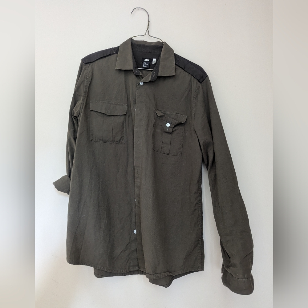 Green Army Shacket
